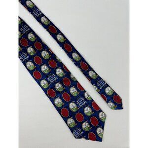 Shoebox 8th Day God Created Golf Courses Tie Silk Blue Red Green Golf Theme USA